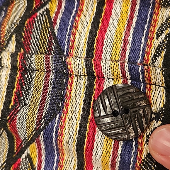 Chicos Design Blazer Aztec Woven Design, Size 1 - Picture 2 of 9